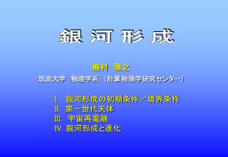 梅村　雅之 筑波大学　物理学系　（計算物理学研究センター）