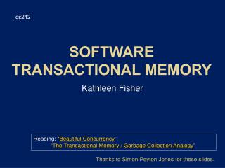 Software Transactional Memory