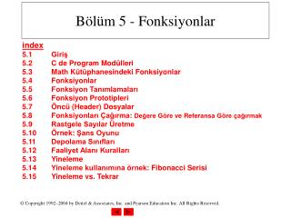 Bölüm 5 - F onksiyonlar