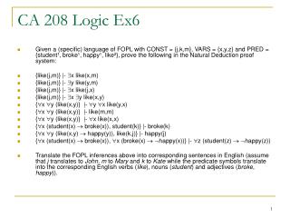 CA 208 Logic Ex6