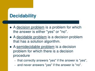 Decidability