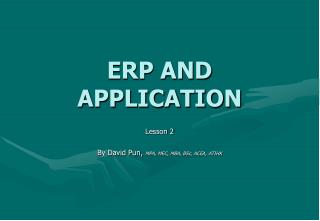 ERP AND APPLICATION