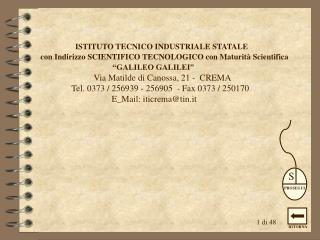 ISTITUTO TECNICO INDUSTRIALE STATALE