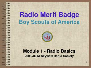 Radio Merit Badge Boy Scouts of America