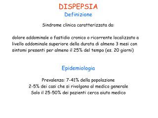 Sindrome clinica caratterizzata da: