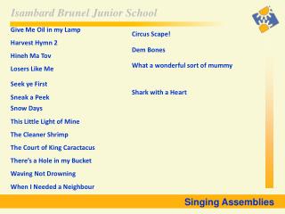 Singing Assemblies