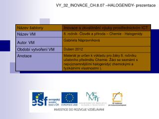 VY_32_INOVACE_CH.8.07 –HALOGENIDY- prezentace