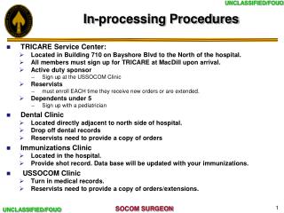 In-processing Procedures