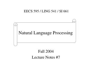 Fall 2004 Lecture Notes #7