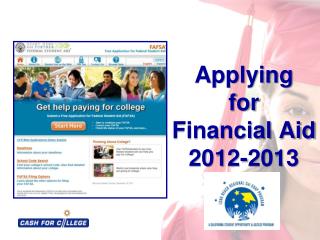 Applying for Financial Aid 2012-2013