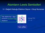 Atomlarin Lewis Sembolleri