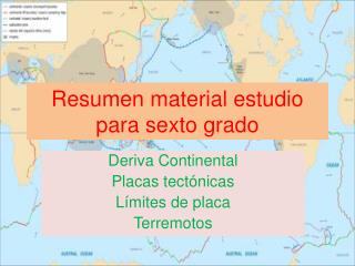 Resumen material estudio para sexto grado