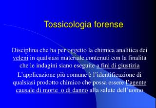 Tossicologia forense