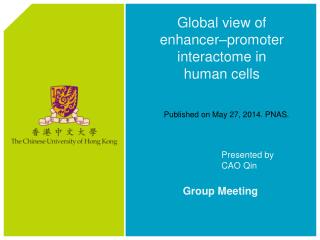 Global view of enhancer–promoter interactome in human cells