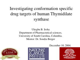 Investigating conformation specific drug targets of human Thymidilate synthase