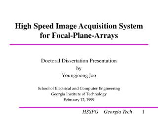 High Speed Image Acquisition System for Focal-Plane-Arrays