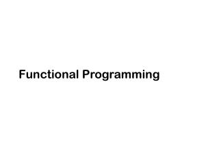 Functional Programming