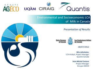 Environmental and Socioeconomic LCA of Milk in Canada