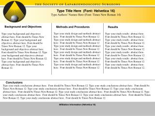 Affiliation Information (Helvetica 10)