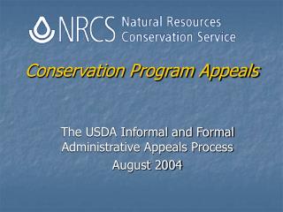 Conservation Program Appeals