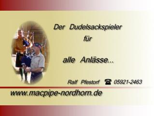 Ihr Dudelsackspieler für