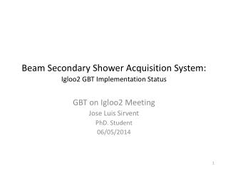 Beam Secondary Shower Acquisition System: Igloo2 GBT Implementation Status