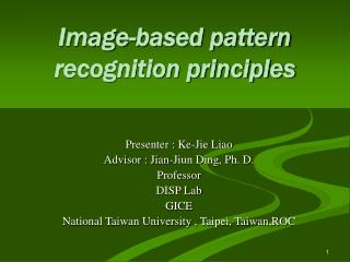 Image-based pattern recognition principles