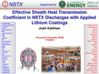 Effective Sheath Heat Transmission Coefficient in NSTX Discharges with Applied Lithium Coatings