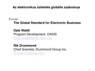 Az elektronikus üzletelés globális szabványa