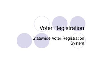 Voter Registration