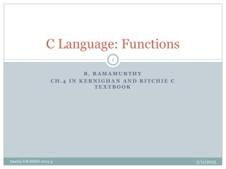 C Language: Functions