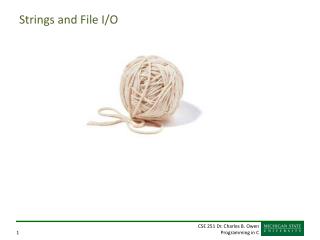 Strings and File I/O