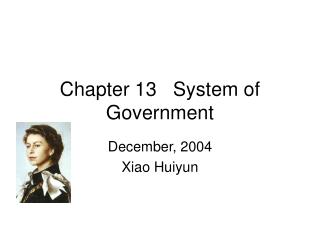 Chapter 13 System of Government