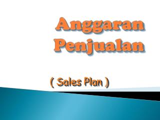 Anggaran Penjualan