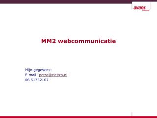 MM2 webcommunicatie