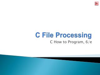 C File Processing