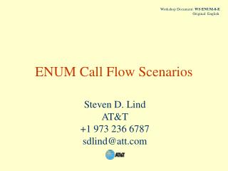 ENUM Call Flow Scenarios