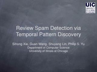 Review Spam Detection via Temporal Pattern Discovery