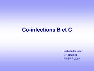 Co-infections B et C