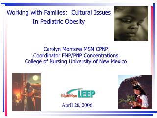 Working with Families: Cultural Issues In Pediatric Obesity