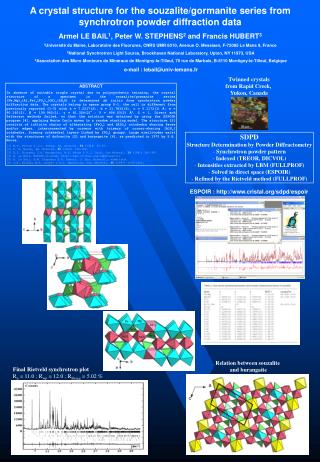 A crystal structure for the souzalite/gormanite series from synchrotron powder diffraction data