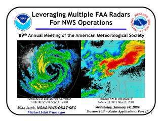 Wednesday, January 14, 2009 Session 10B – Radar Applications Part II