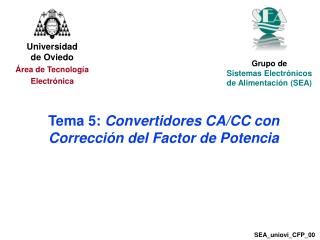 Tema 5: Convertidores CA/CC con Corrección del Factor de Potencia