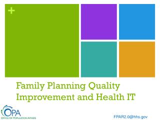 Family Planning Quality Improvement and Health IT