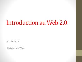 Introduction au Web 2.0