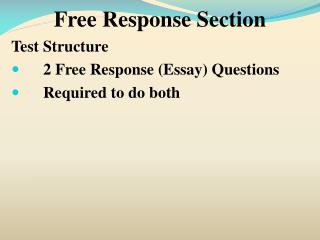 Free Response Section