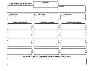 The FRAME Routine