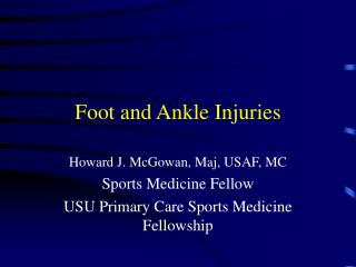 Foot and Ankle Injuries