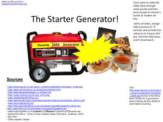 The Starter Generator!