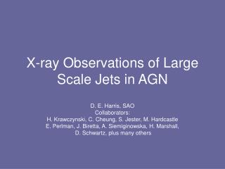 X-ray Observations of Large Scale Jets in AGN